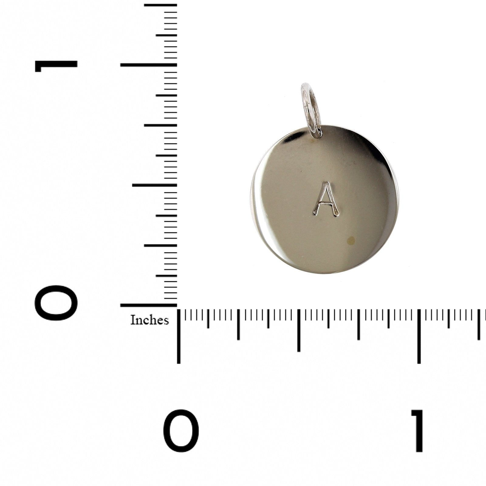14K White Gold "A" Round Disc