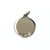 14K White Gold Small Handmade Engravable Disc