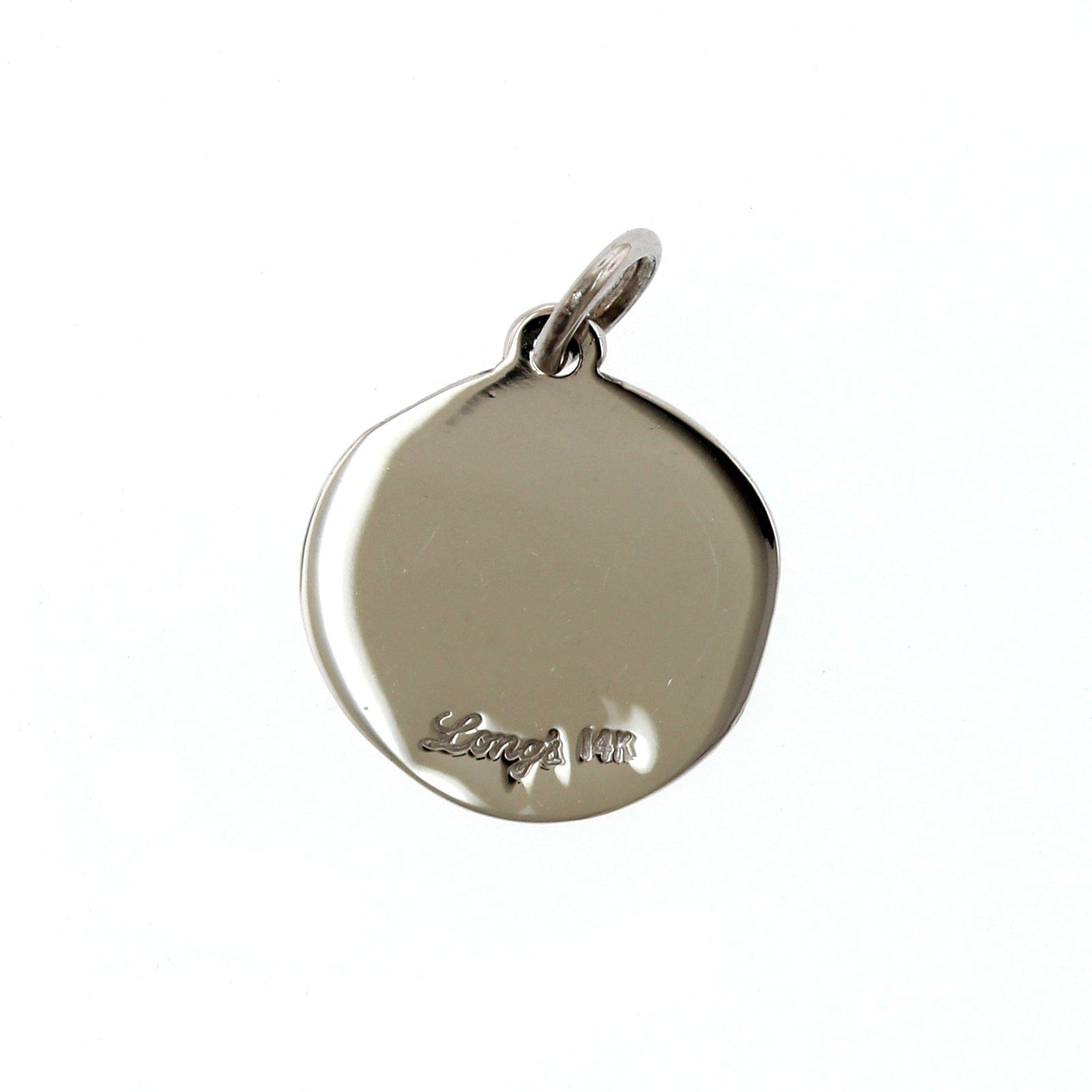 14K White Gold Small Handmade Engravable Disc