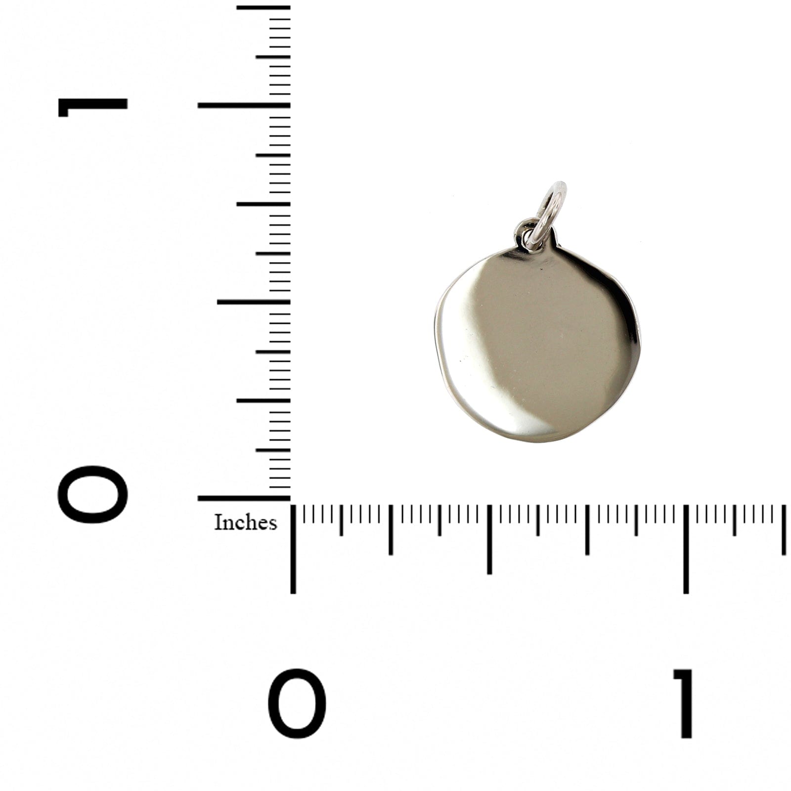 14K White Gold Small Handmade Engravable Disc