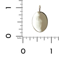 14K White Gold Oval Engravable Disc