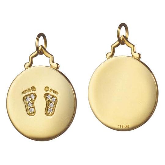 18K Yellow Gold Baby Feet Charm