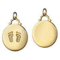 18K Yellow Gold Baby Feet Charm