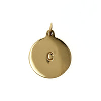 14K Yellow Gold "C" Round Disc