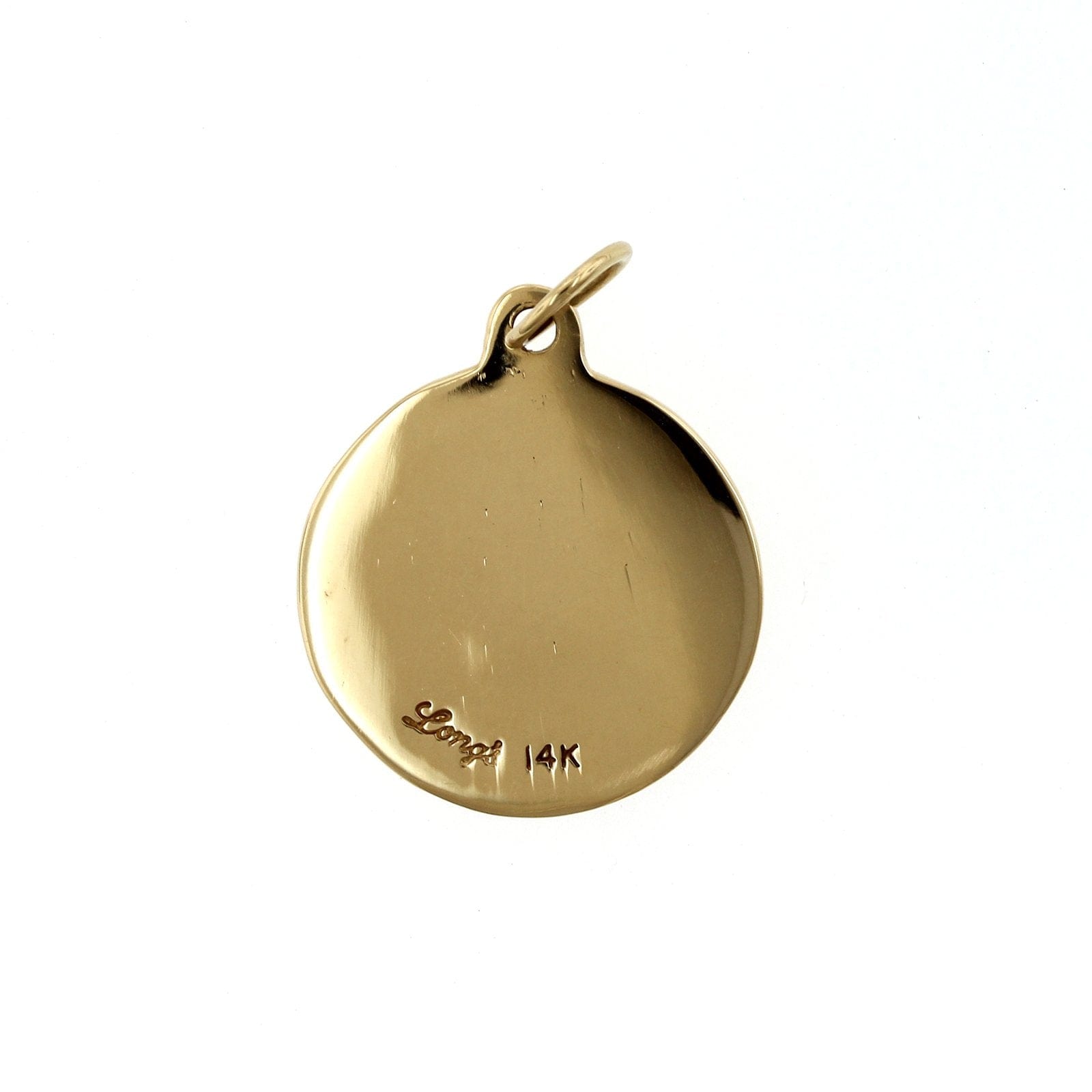 14K Yellow Gold "C" Round Disc
