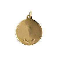 14K Yellow Gold "T" Round Disc