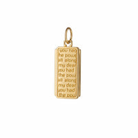 18K Yellow Gold Dorothy Medallion Charm