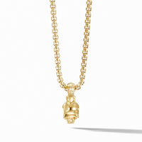 Extra Small Skull Charm in 18K Yellow Gold with Pavé Diamonds