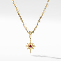 Cable Collectibles® North Star Birthstone Charm in 18K Yellow Gold with Ruby