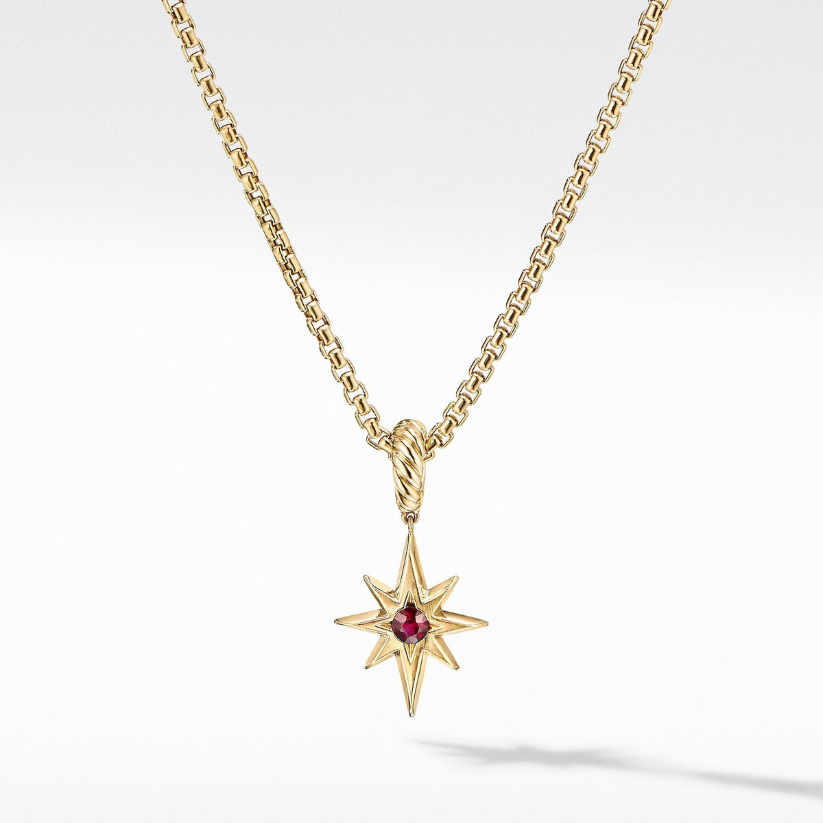 Cable Collectibles® North Star Birthstone Charm in 18K Yellow Gold with Ruby