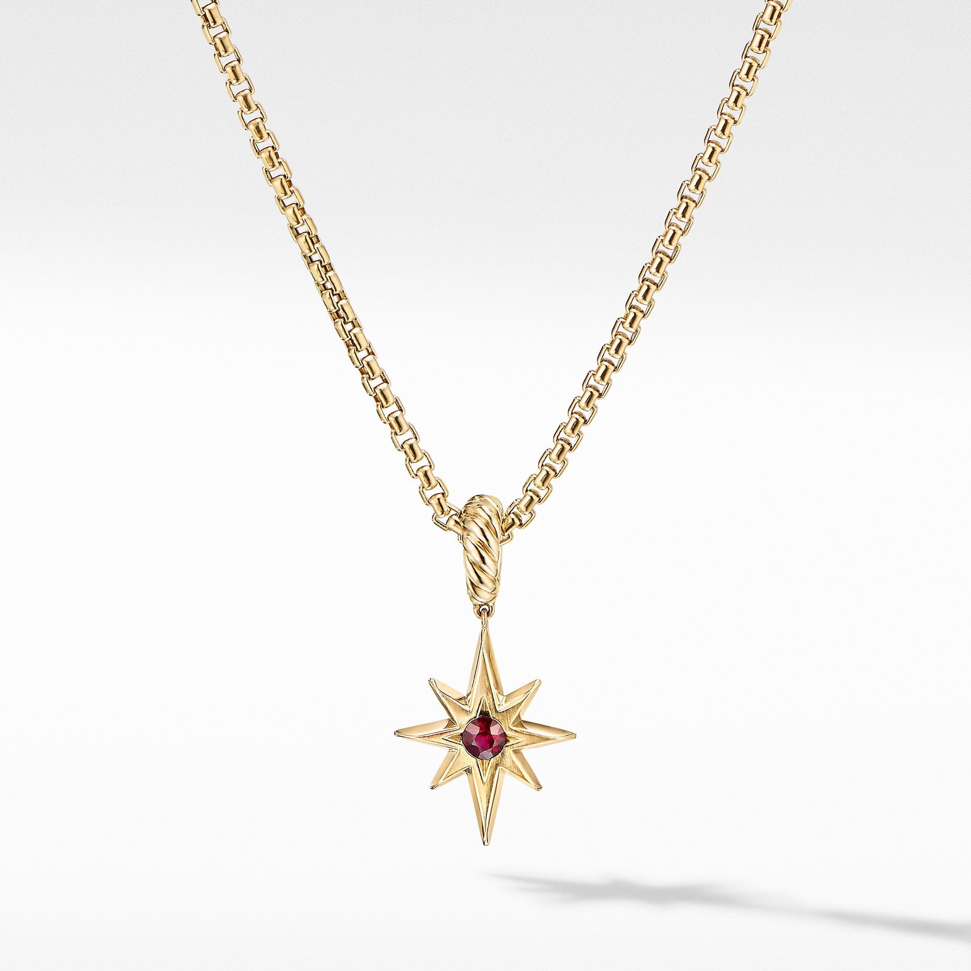 Cable Collectibles® North Star Birthstone Charm in 18K Yellow Gold with Ruby