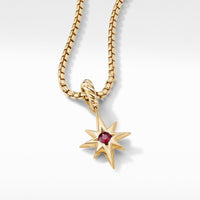 Cable Collectibles® North Star Birthstone Charm in 18K Yellow Gold with Ruby