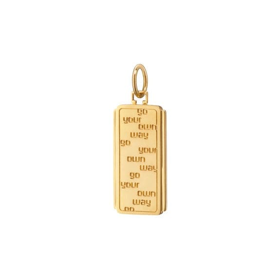 18K Yellow Gold "Go Your Own Way" Charm, Long's Jewelers