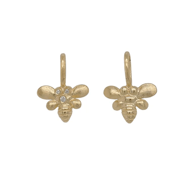 14K Yellow Gold Bee Charm