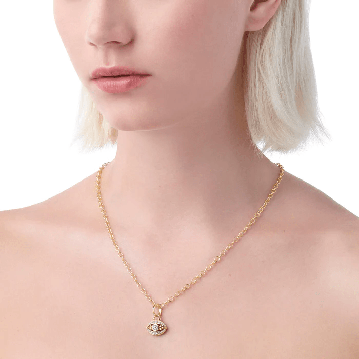 Temple St. Clair 18K Yellow Gold Evil Eye Diamond Charm