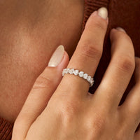Etho Maria 18K White Gold Heart Shape Diamond Eternity Band