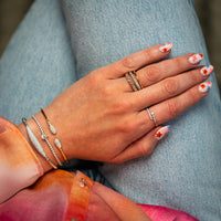 18K White Gold Pear Shape Diamond Tennis Bracelet