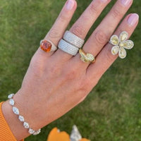 20K Yellow Gold Fancy Yellow Diamond Bypass Twin Ring