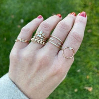 14K Yellow Gold Tapered Baguette Diamond Ring