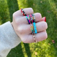 Personalized Ava Enamel Diamond Ring