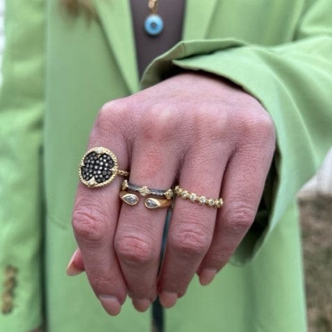 Armenta 18K Yellow and Sterling Silver Stackable Band