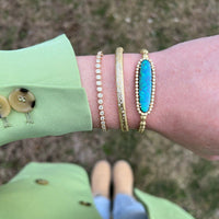 Penny Preville 18K Yellow Gold Diamond Galaxy Bangle