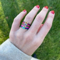Personalized Johnnie Enamel Ring