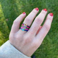 Personalized Frankie Enamel Ring