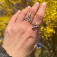 18K White Gold Bypass Diamond Ring