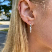Penny Preville 18K White Gold Diamond Hoop Earrings