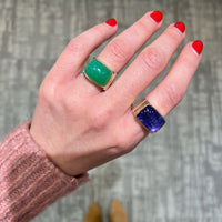 Sterling Silver Cushion Tanzanite Square Ring