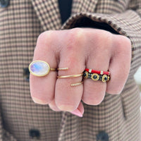 Armenta Sterling Silver and 18K Yellow Gold Sapphire and Diamond Ring