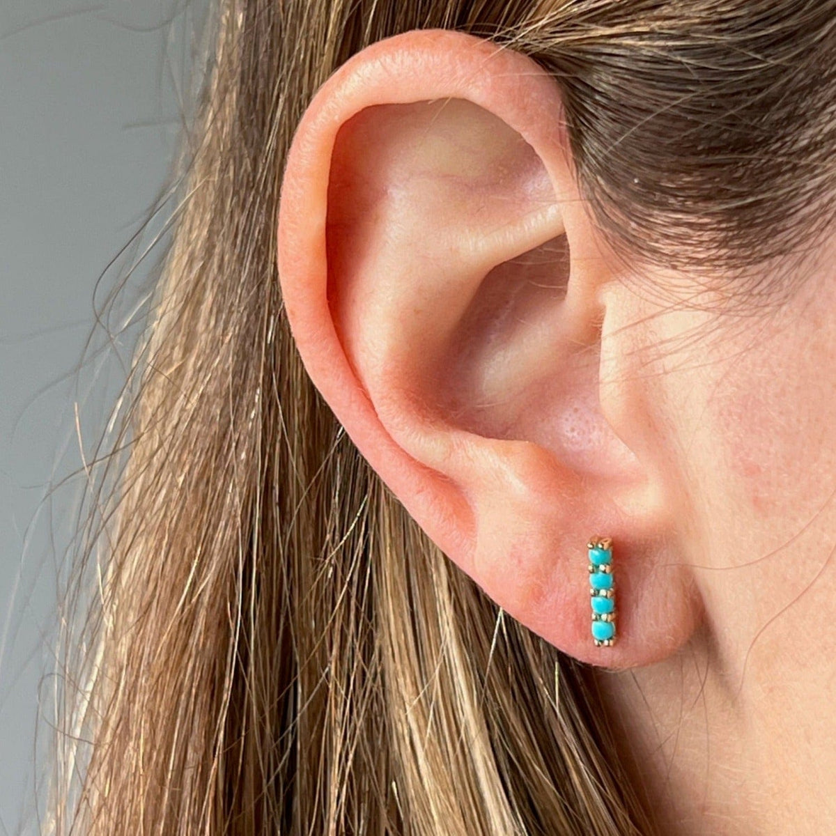 Turquoise bar earrings hotsell