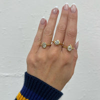 18K Yellow Gold Bezel Set Round Diamond Engagement Ring