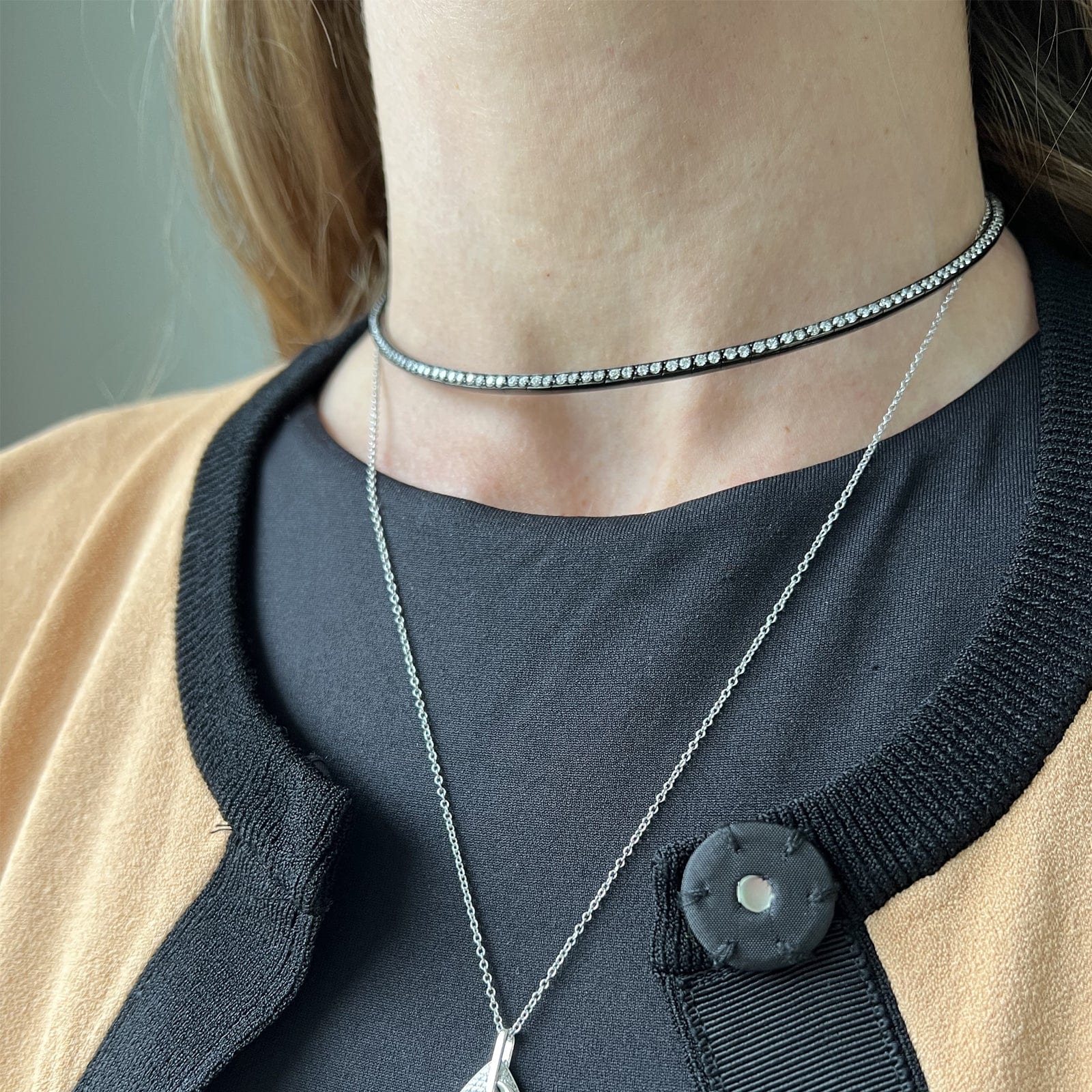 Etho Maria Blackened Diamond Collar