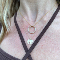 Roberto Coin 18K Yellow Gold Medium Diamond Circle Necklace