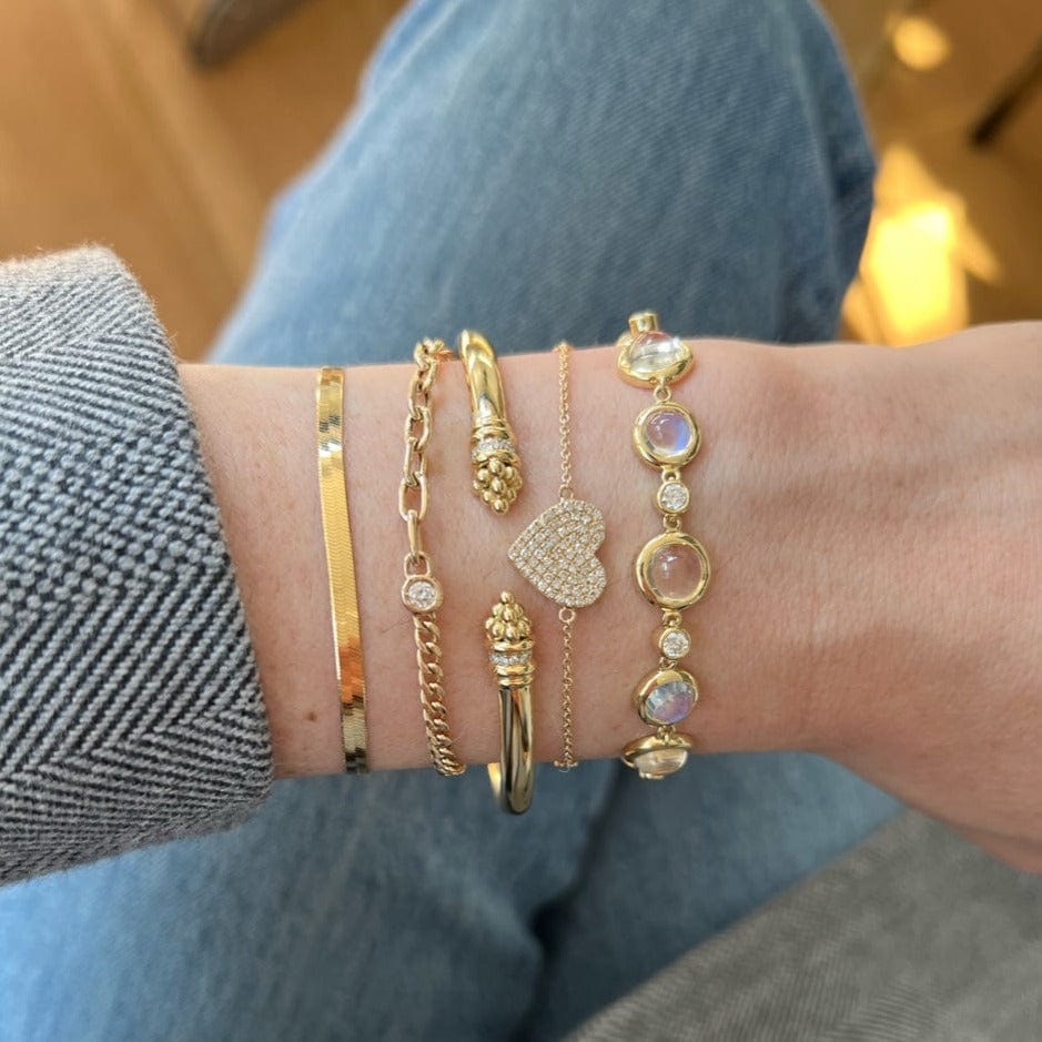 14K Yellow Gold Herringbone Bracelet