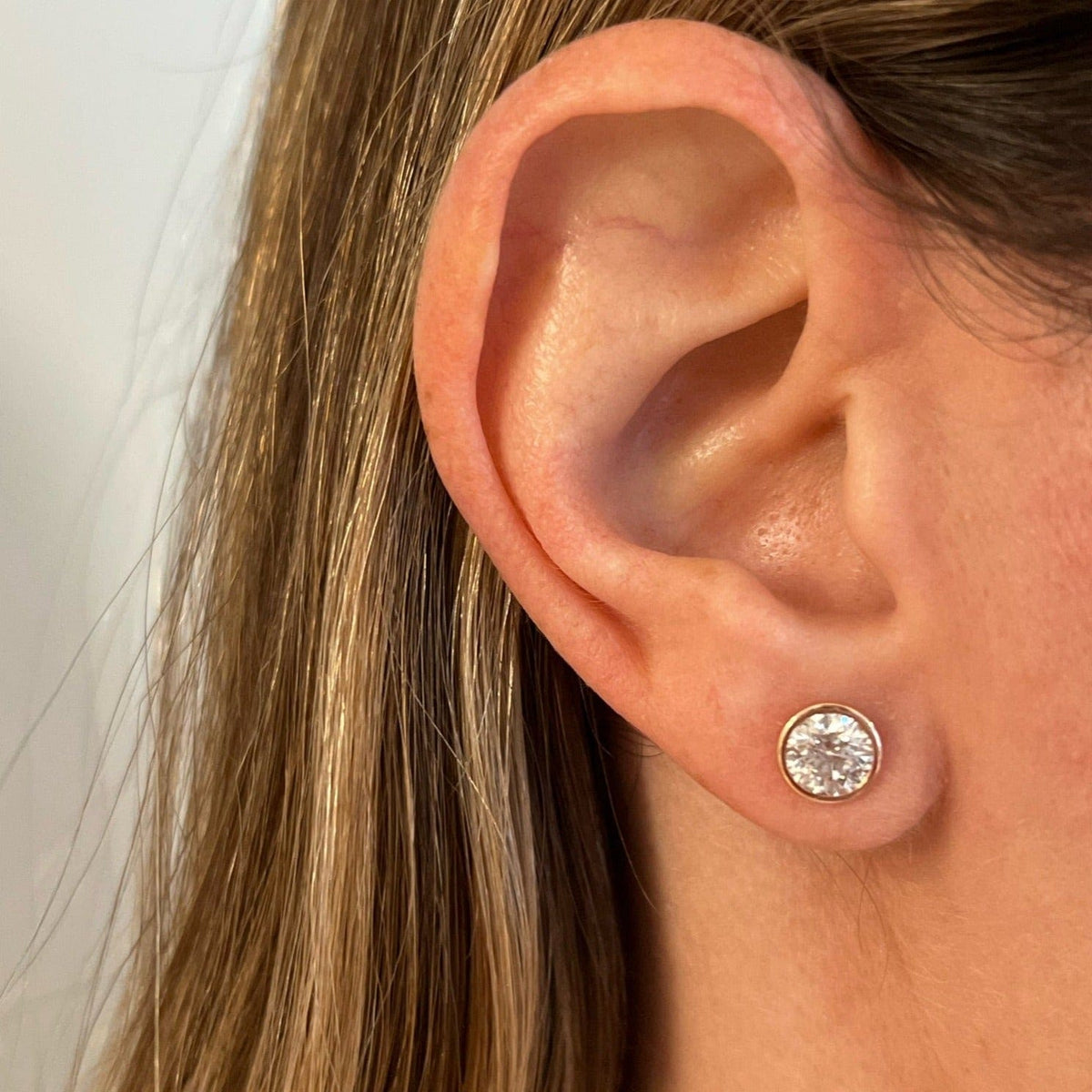 Beveled diamond earrings Clearance