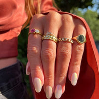 14K Yellow Gold Diamond Butterfly Ring