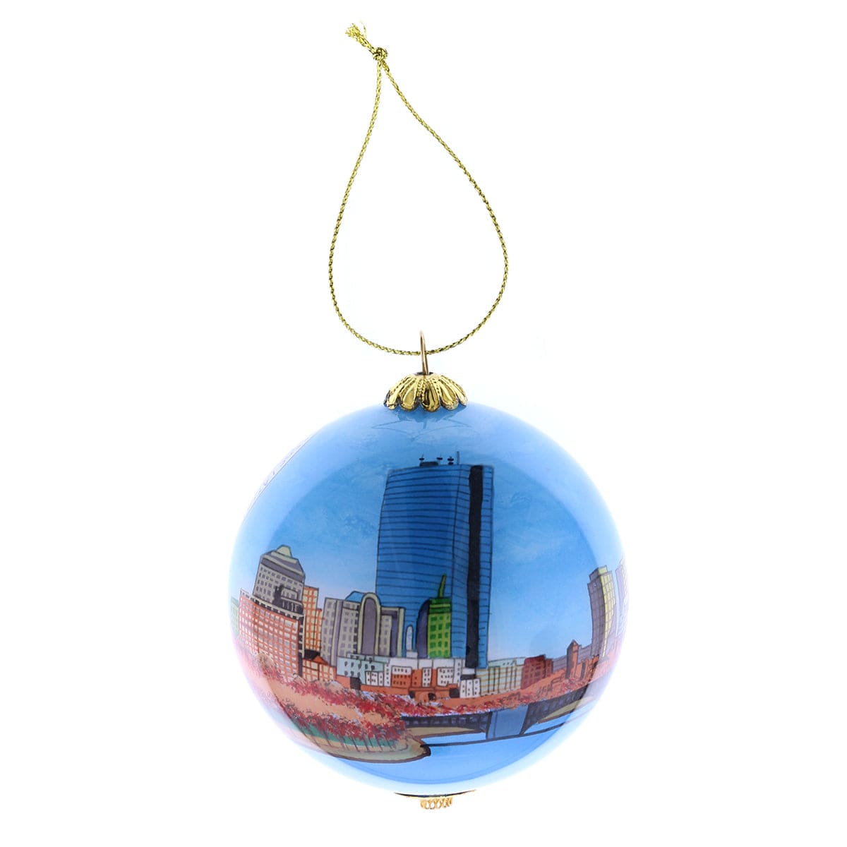 2019 Boston Marathon® Boston Skyline Commemorative Glass Ornament