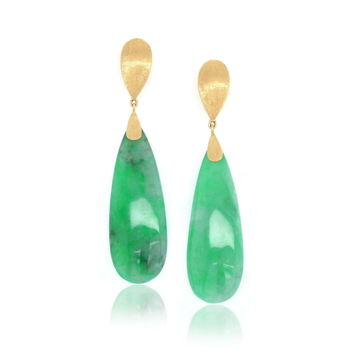 Marco Bicego Pezzi Unici 18K Yellow Gold Green Jade Earrings