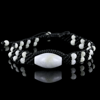 Burmese Jadeite Woven silk Bracelet