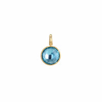 Jaipur 18K Yellow Gold Blue Topaz Pendant, Gold, Long's Jewelers