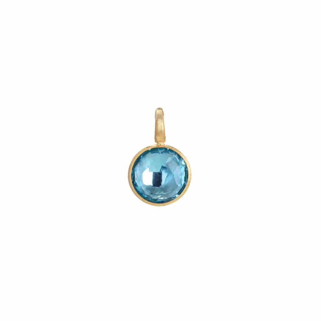 Jaipur 18K Yellow Gold Blue Topaz Pendant, Gold, Long's Jewelers