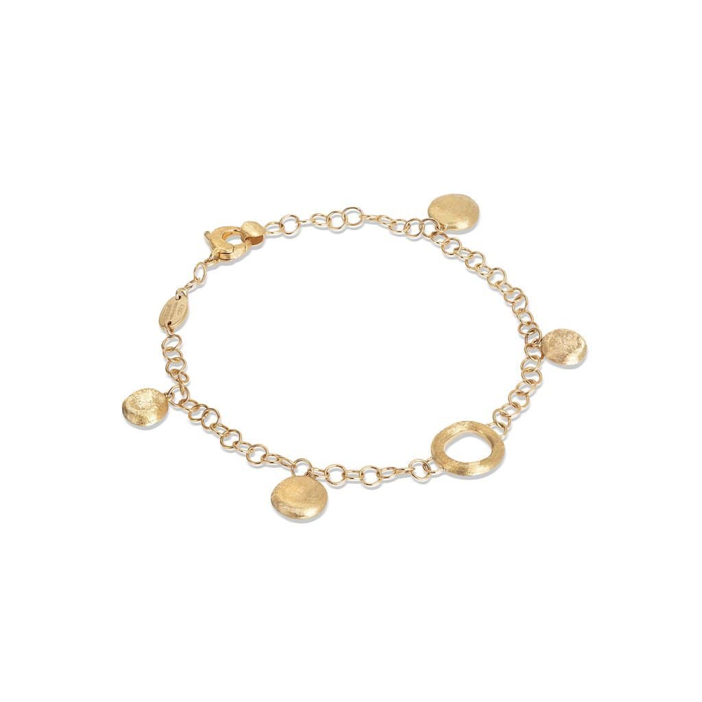 Jaipur 18K Yellow Gold Disc Charm Bracelet, Gold, Long's Jewelers
