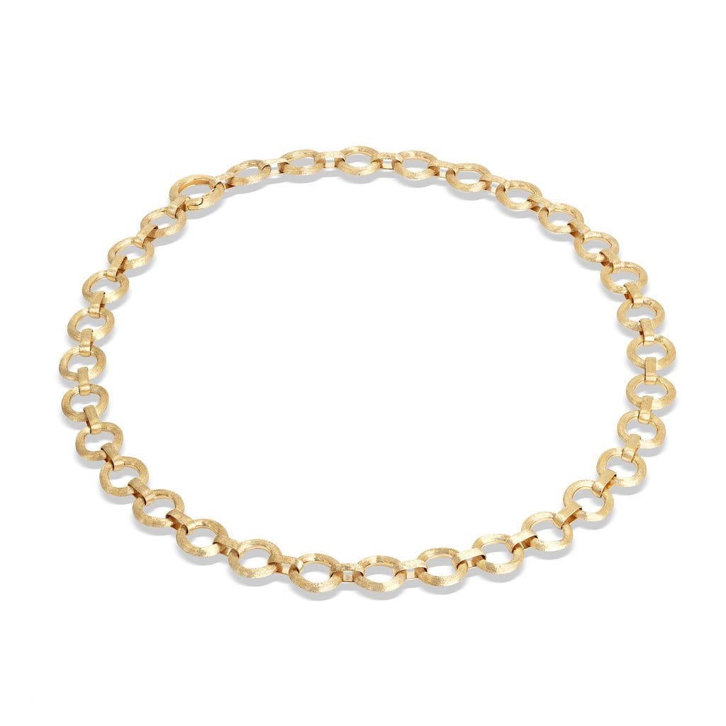 Jaipur 18K Yellow Gold Flat Link Collar Necklace, Gold, Long's Jewelers