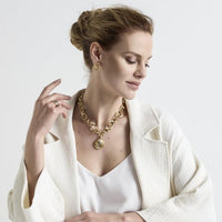 Marco Bicego Jaipur 18K Yellow Gold Large Diamond Disc Pendant