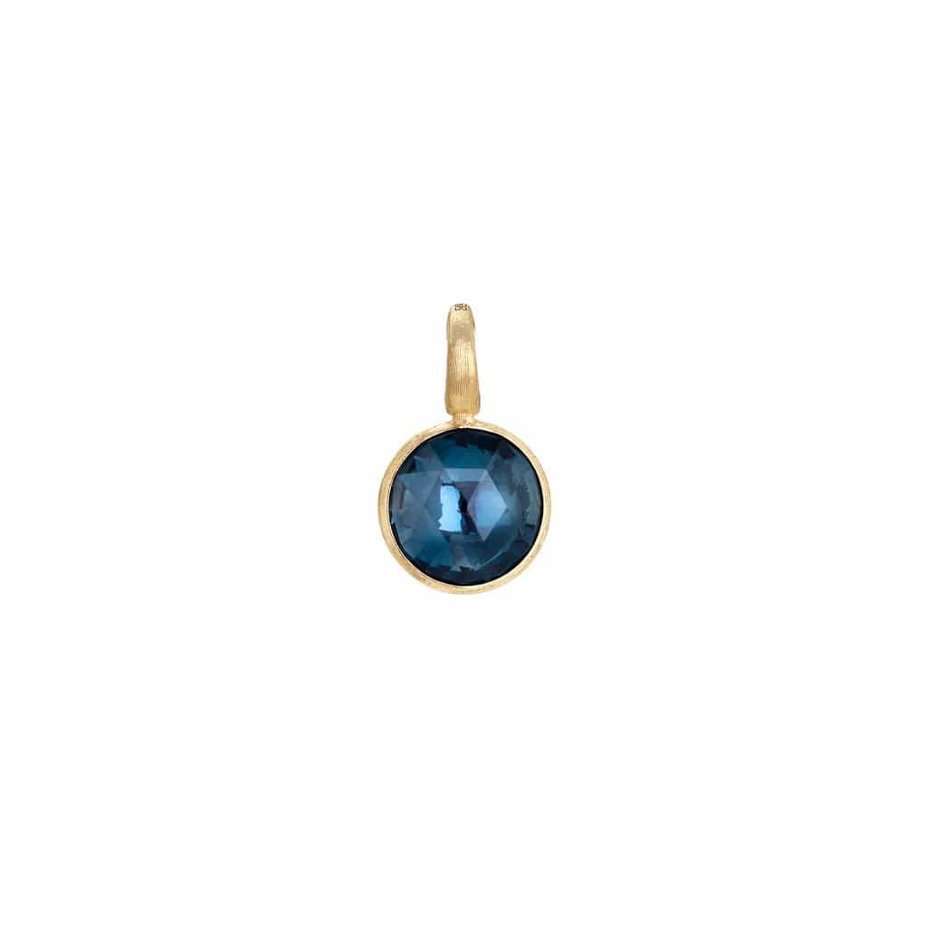 Jaipur 18K Yellow Gold London Blue Topaz Pendant, Gold, Long's Jewelers