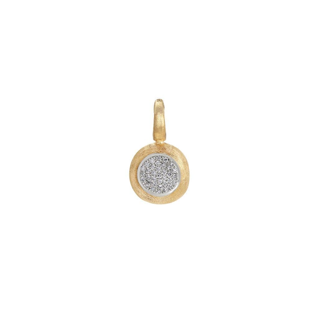 Jaipur 18K Yellow Gold Small Pave Diamond Disc Pendant, Gold, Long's Jewelers