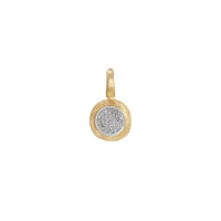 Jaipur 18K Yellow Gold Small Pave Diamond Disc Pendant, Gold, Long's Jewelers